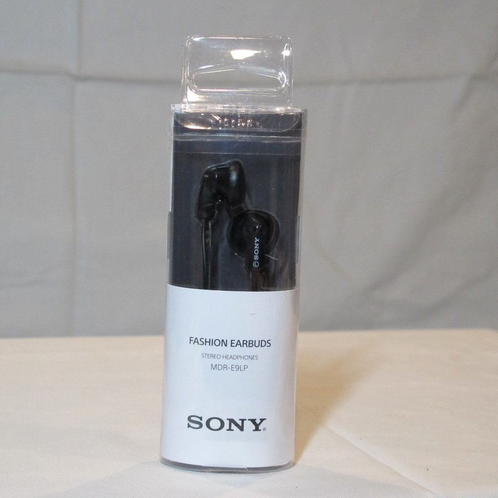 sony fasion earbuds black headphones